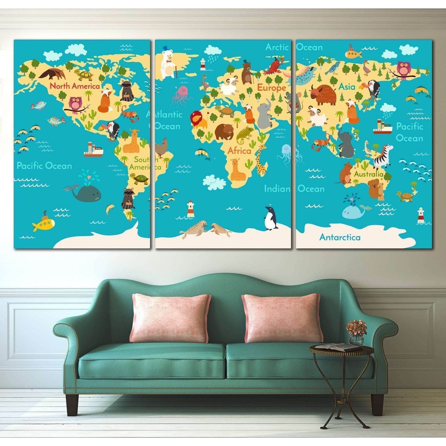 Nursery World Map Canvas Print for Kids RoomDecorate your walls with a stunning Animal World Map Canvas Art Print from the world's largest art gallery. Choose from thousands of Nursery Map artworks with various sizing options. Choose your perfect art prin