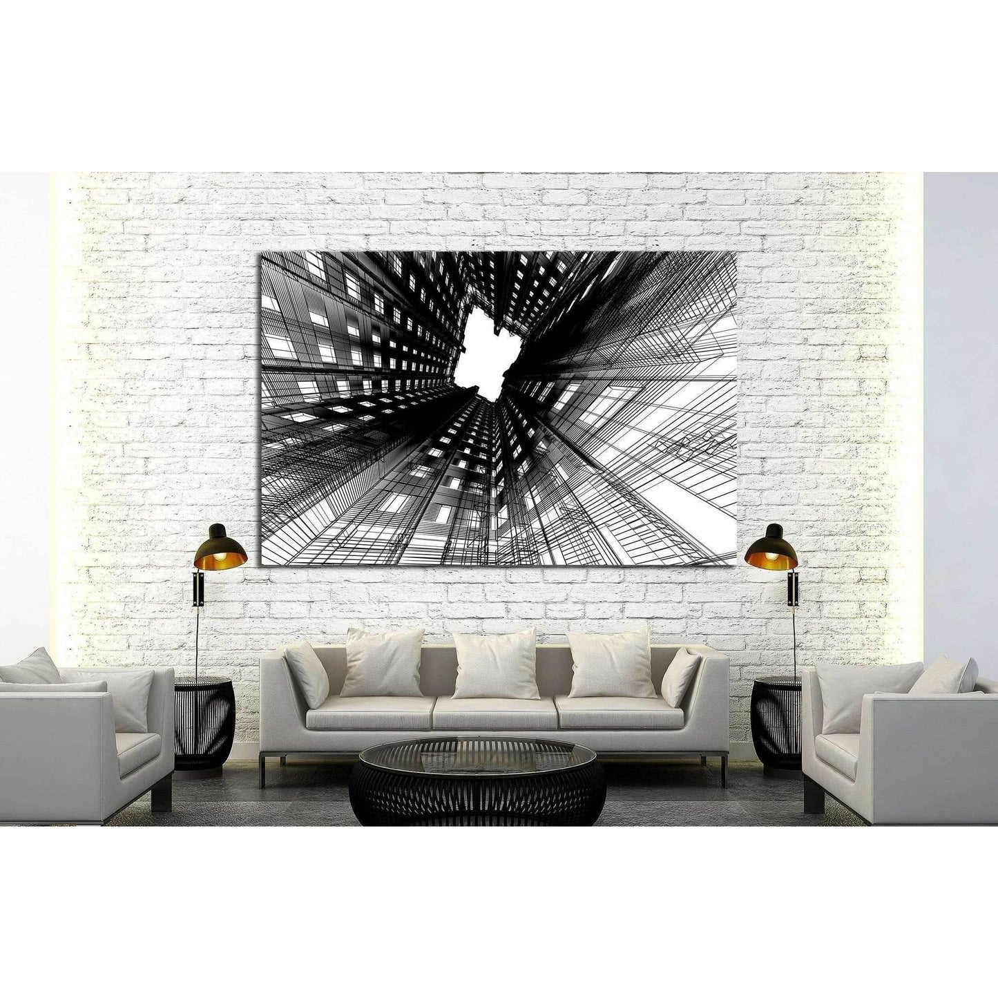 Architectural abstraction №1586 Ready to Hang Canvas PrintCanvas art arrives ready to hang, with hanging accessories included and no additional framing required. Every canvas print is hand-crafted, made on-demand at our workshop and expertly stretched aro