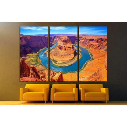 Arizona Horseshoe Bend meander of Colorado River in Glen Canyon №1979 Ready to Hang Canvas PrintCanvas art arrives ready to hang, with hanging accessories included and no additional framing required. Every canvas print is hand-crafted, made on-demand at o