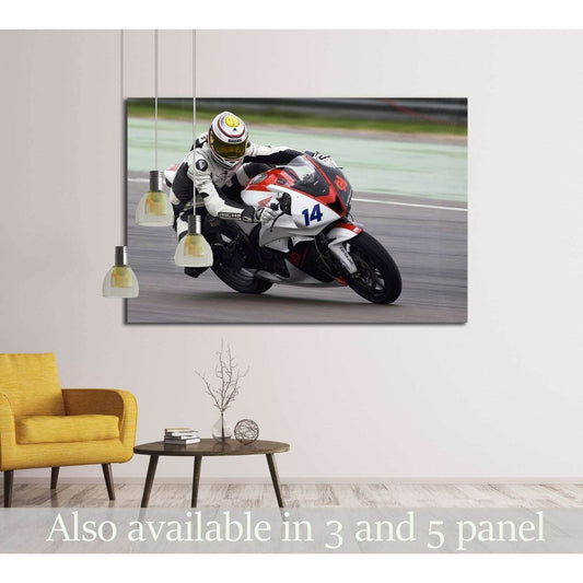 ASSEN - Frank Brouwer participates in the ONK Supersport at the Rizla Racing Assen, Netherland №2472 Ready to Hang Canvas PrintCanvas art arrives ready to hang, with hanging accessories included and no additional framing required. Every canvas print is ha