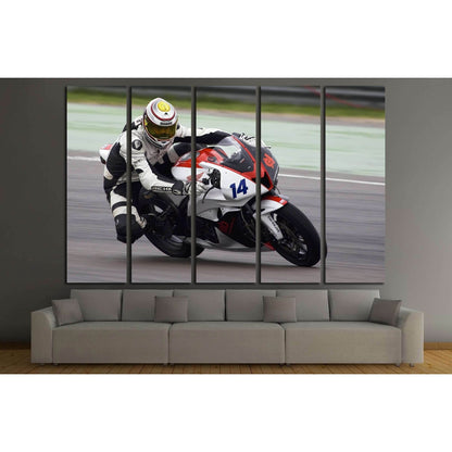 ASSEN - Frank Brouwer participates in the ONK Supersport at the Rizla Racing Assen, Netherland №2472 Ready to Hang Canvas PrintCanvas art arrives ready to hang, with hanging accessories included and no additional framing required. Every canvas print is ha