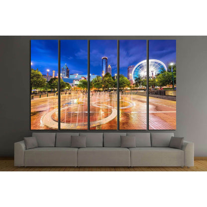 ATLANTA, GEORGIA, Centennial Olympic Park's landmark fountains №2321 Ready to Hang Canvas PrintCanvas art arrives ready to hang, with hanging accessories included and no additional framing required. Every canvas print is hand-crafted, made on-demand at ou