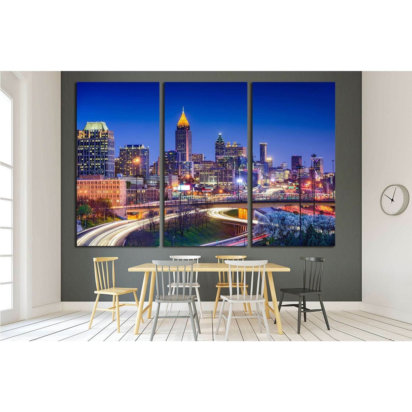 Atlanta, Georgia, USA downtown skyline №1775 Ready to Hang Canvas PrintCanvas art arrives ready to hang, with hanging accessories included and no additional framing required. Every canvas print is hand-crafted, made on-demand at our workshop and expertly