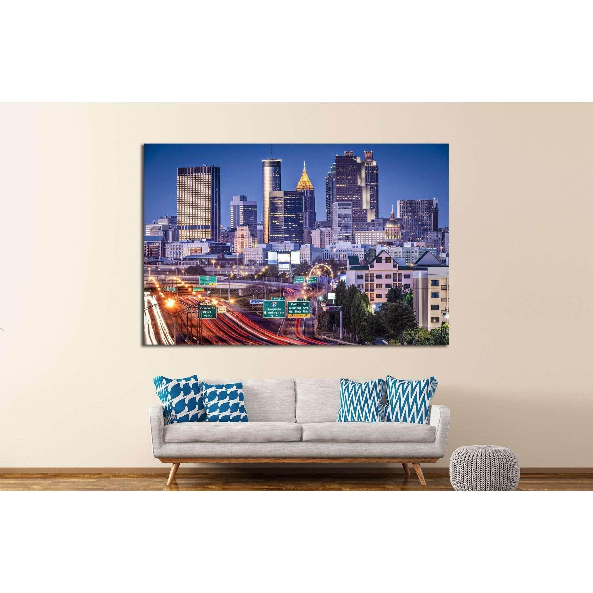 Atlanta, Georgia, USA twilight rush hour №1628 Ready to Hang Canvas PrintCanvas art arrives ready to hang, with hanging accessories included and no additional framing required. Every canvas print is hand-crafted, made on-demand at our workshop and expertl