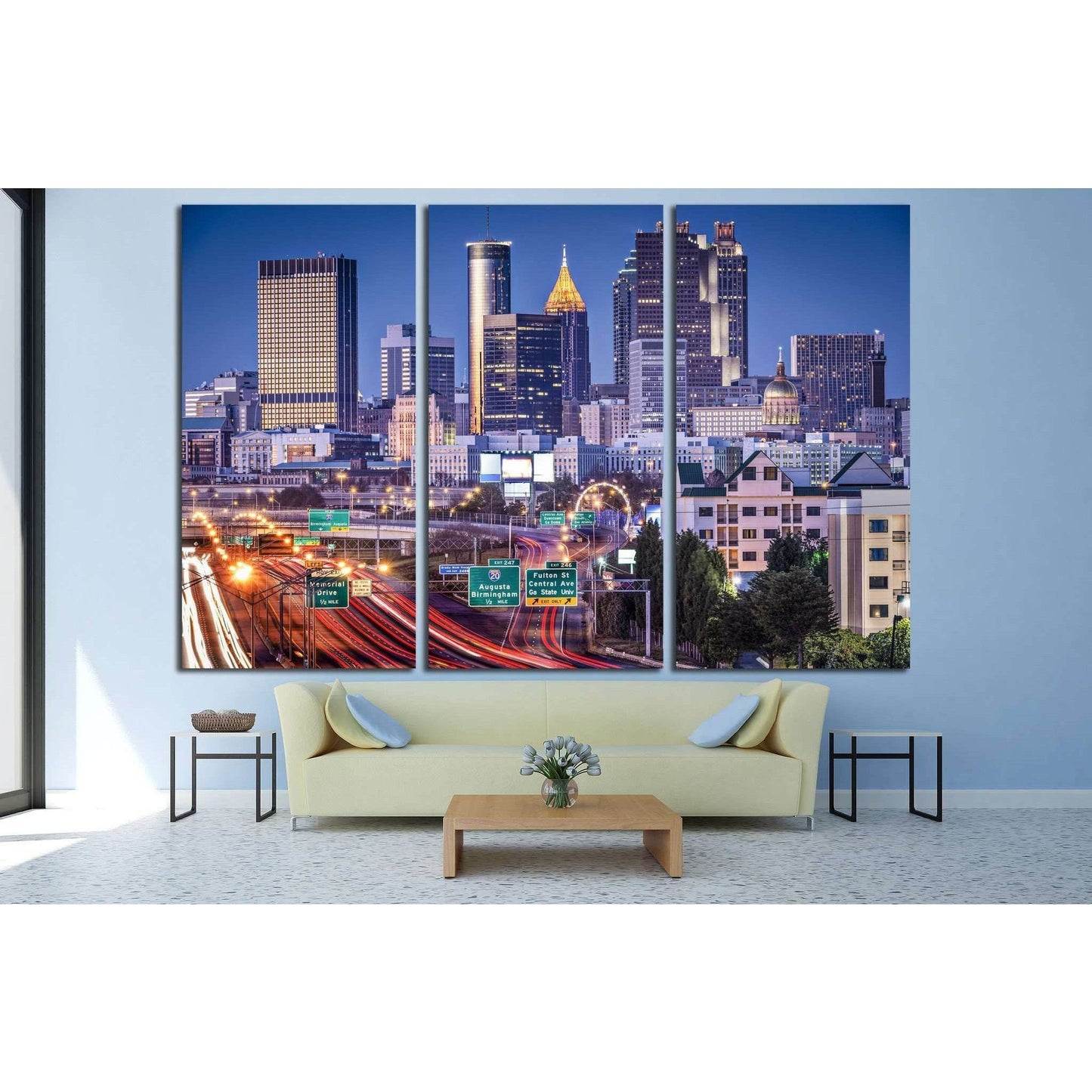 Atlanta, Georgia, USA twilight rush hour №1628 Ready to Hang Canvas PrintCanvas art arrives ready to hang, with hanging accessories included and no additional framing required. Every canvas print is hand-crafted, made on-demand at our workshop and expertl