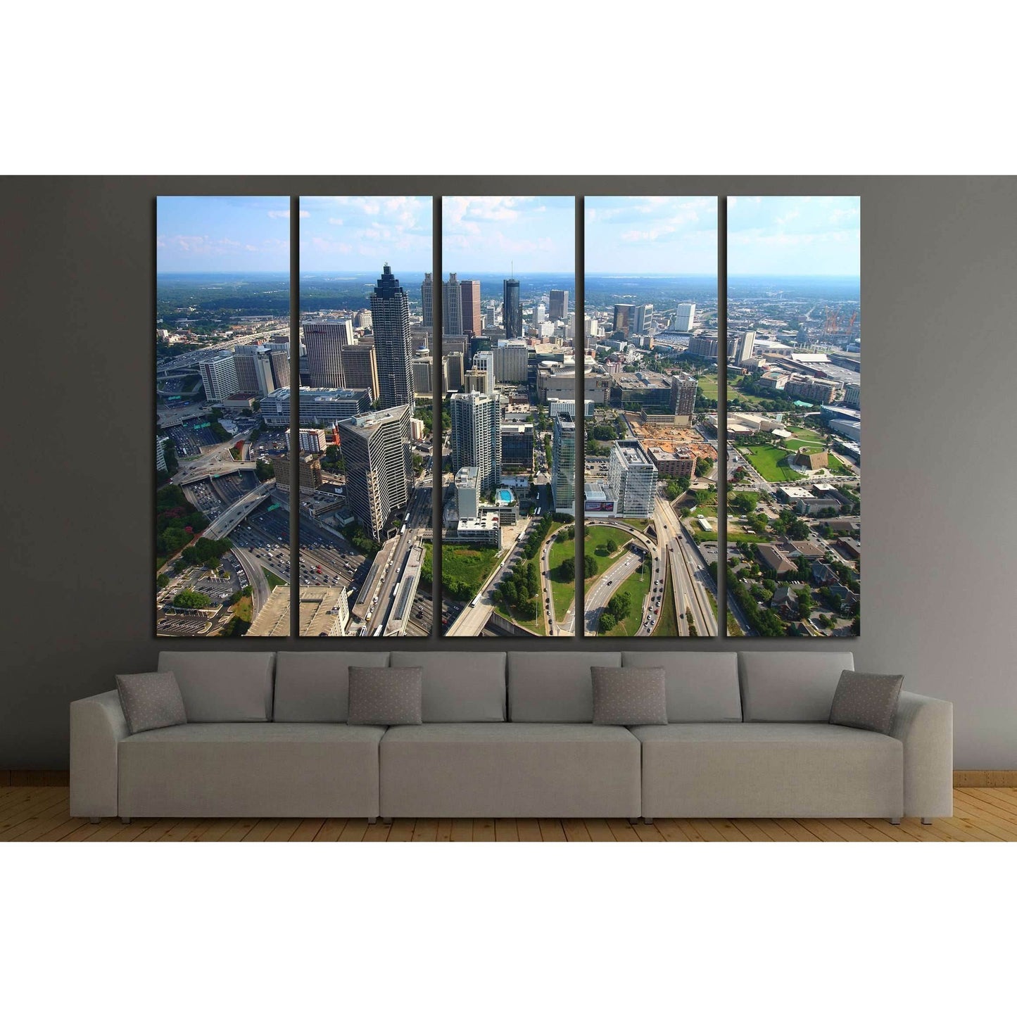 Atlanta South Curve №2218 Ready to Hang Canvas PrintCanvas art arrives ready to hang, with hanging accessories included and no additional framing required. Every canvas print is hand-crafted, made on-demand at our workshop and expertly stretched around 10