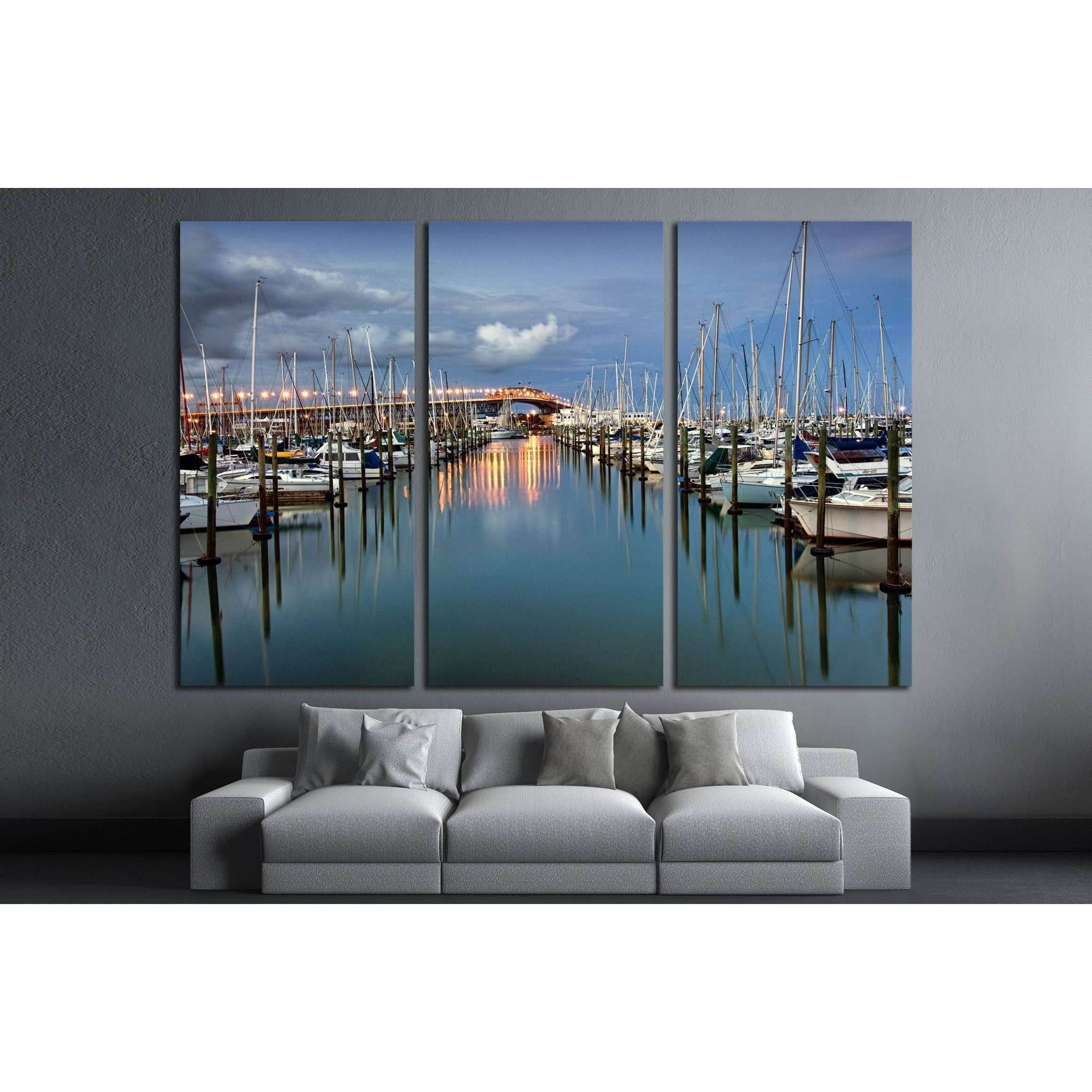 Auckland harbor Bridge from Westhaven Marina. Auckland, New Zealand №2514 Ready to Hang Canvas PrintCanvas art arrives ready to hang, with hanging accessories included and no additional framing required. Every canvas print is hand-crafted, made on-demand