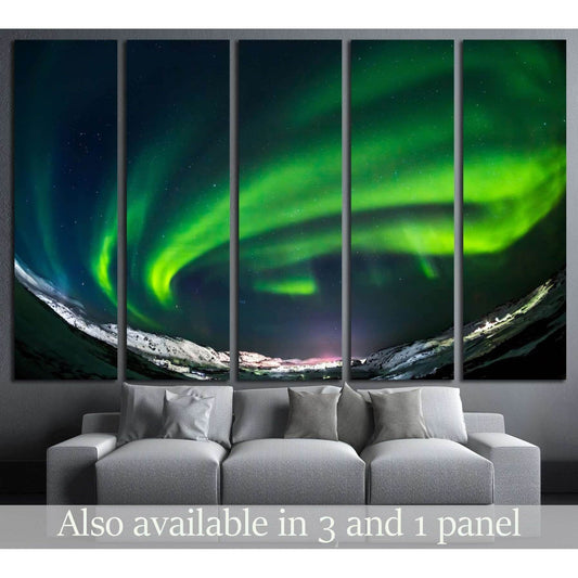 Aurora Green on Teriberka in the Murmansk region, Russia №1912 Ready to Hang Canvas PrintCanvas art arrives ready to hang, with hanging accessories included and no additional framing required. Every canvas print is hand-crafted, made on-demand at our work