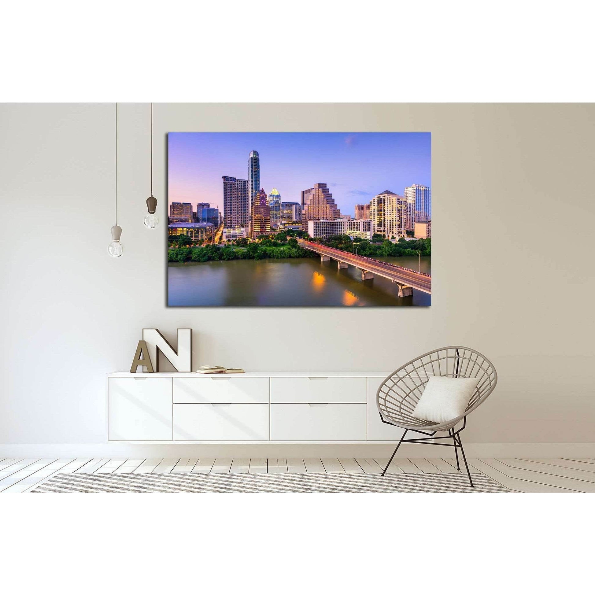 Austin, Texas, USA downtown skyline on the Colorado River №1650 Ready to Hang Canvas PrintCanvas art arrives ready to hang, with hanging accessories included and no additional framing required. Every canvas print is hand-crafted, made on-demand at our wor