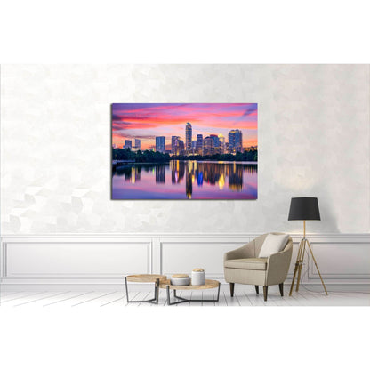 Austin, Texas, USA skyline on the Colorado River №2983 Ready to Hang Canvas PrintCanvas art arrives ready to hang, with hanging accessories included and no additional framing required. Every canvas print is hand-crafted, made on-demand at our workshop and