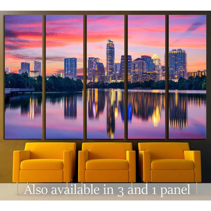 Austin, Texas, USA skyline on the Colorado River №2983 Ready to Hang Canvas PrintCanvas art arrives ready to hang, with hanging accessories included and no additional framing required. Every canvas print is hand-crafted, made on-demand at our workshop and