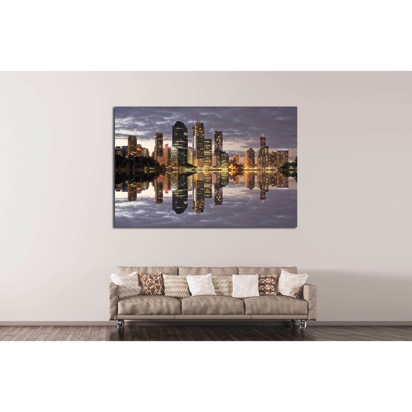 Australia Brisbane City Night №2239 Ready to Hang Canvas PrintCanvas art arrives ready to hang, with hanging accessories included and no additional framing required. Every canvas print is hand-crafted, made on-demand at our workshop and expertly stretched