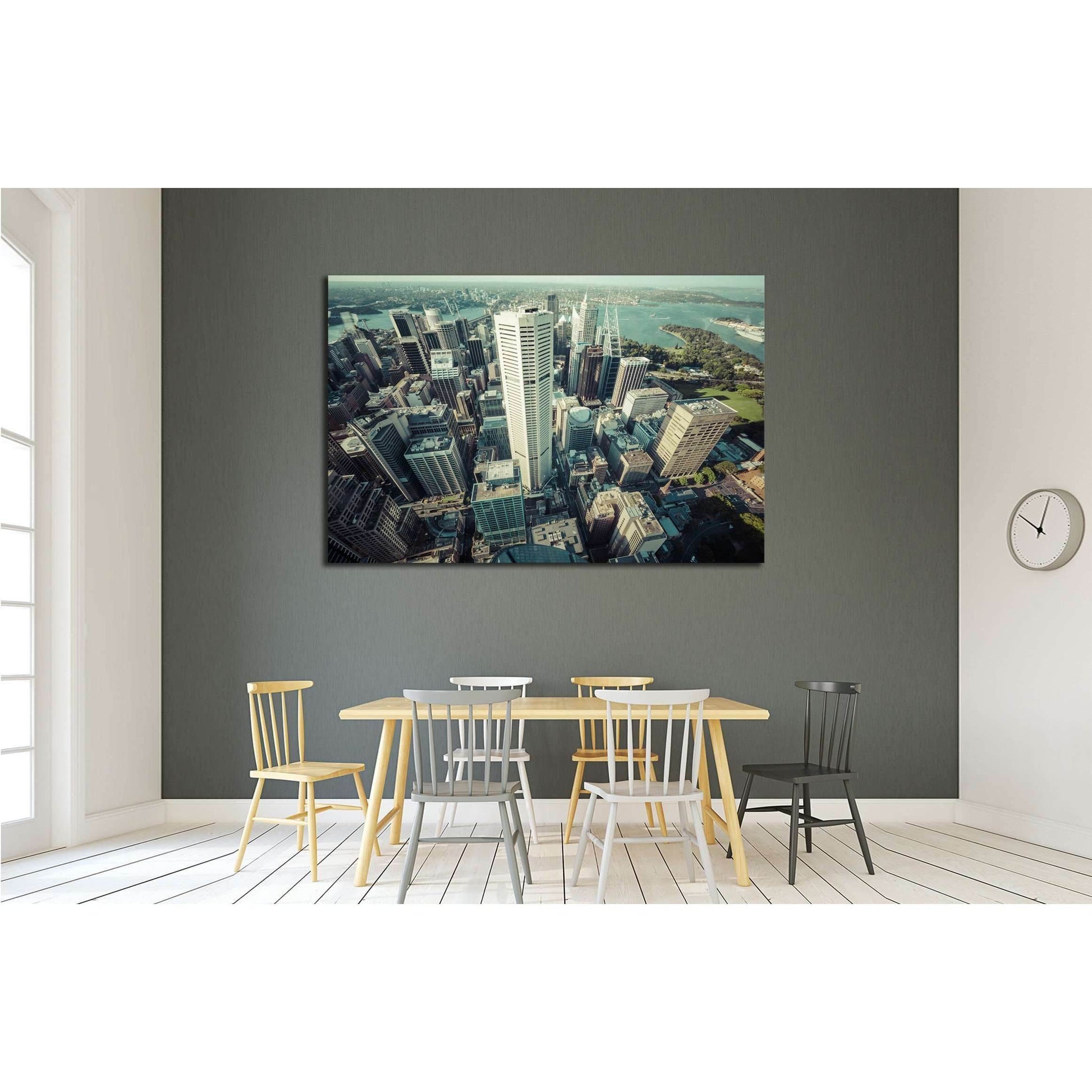 AUSTRALIA, Skyline of Sydney with city central business district №2185 Ready to Hang Canvas PrintCanvas art arrives ready to hang, with hanging accessories included and no additional framing required. Every canvas print is hand-crafted, made on-demand at