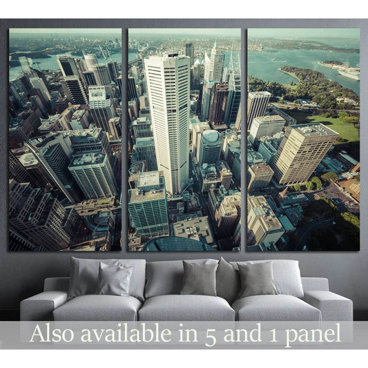 AUSTRALIA, Skyline of Sydney with city central business district №2185 Ready to Hang Canvas PrintCanvas art arrives ready to hang, with hanging accessories included and no additional framing required. Every canvas print is hand-crafted, made on-demand at