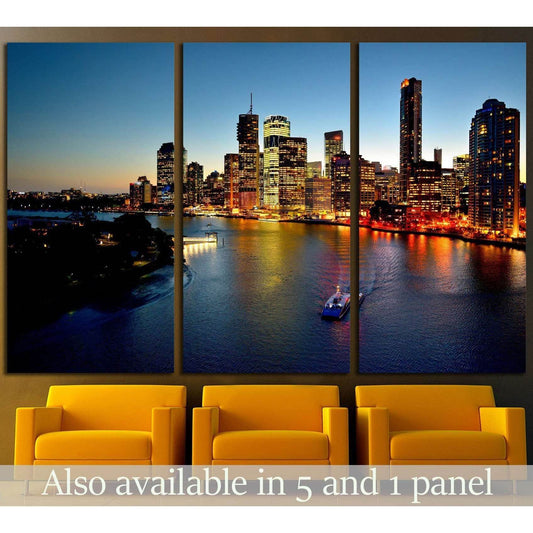 Australian Landscape Brisbane Riverside viewed from Story Bridge №1724 Ready to Hang Canvas PrintCanvas art arrives ready to hang, with hanging accessories included and no additional framing required. Every canvas print is hand-crafted, made on-demand at