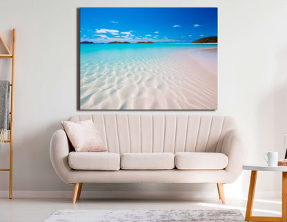 Australian White Sandy Beach - Canvas Print - Artoholica Ready to Hang Canvas Print