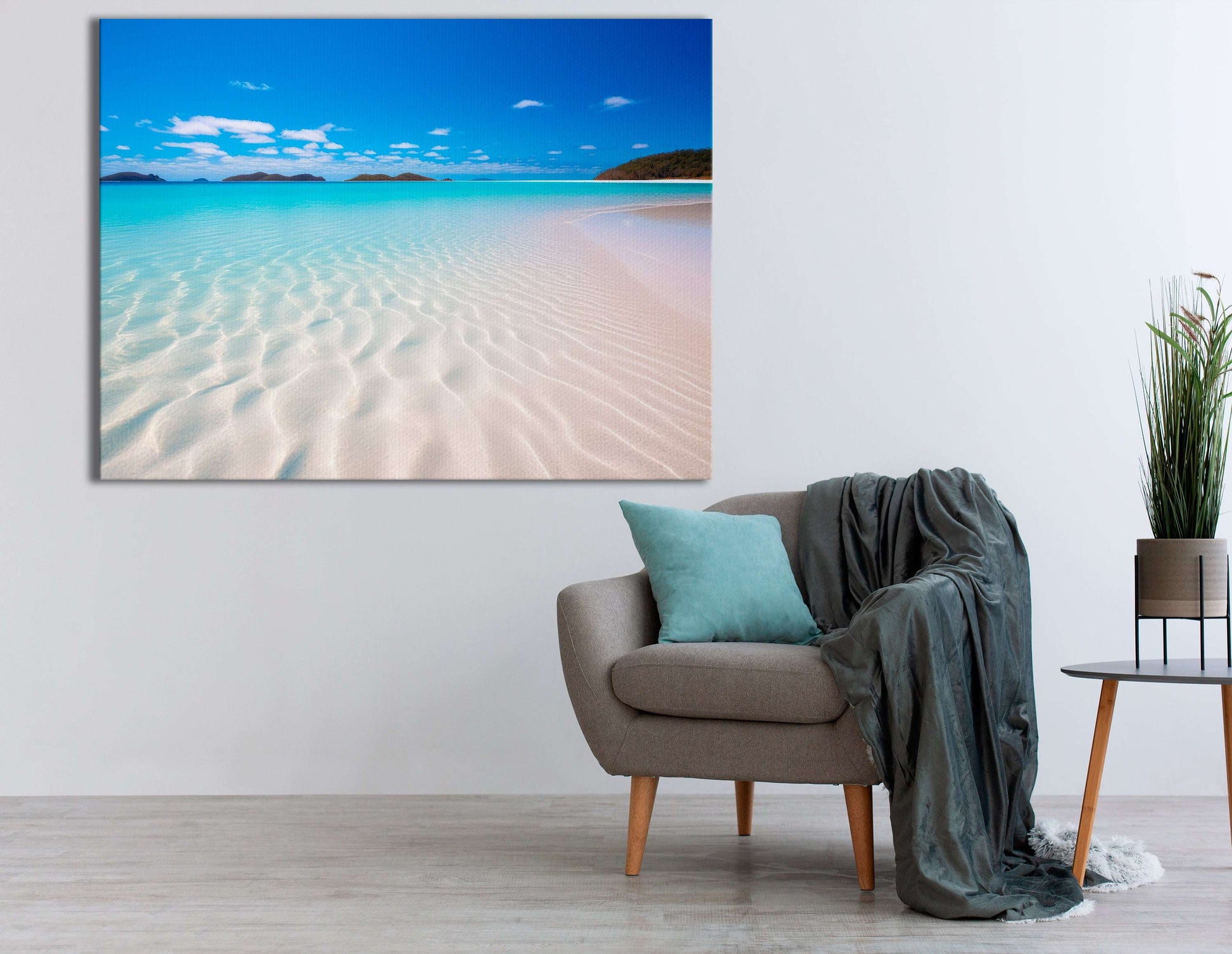 Australian White Sandy Beach - Canvas Print - Artoholica Ready to Hang Canvas Print