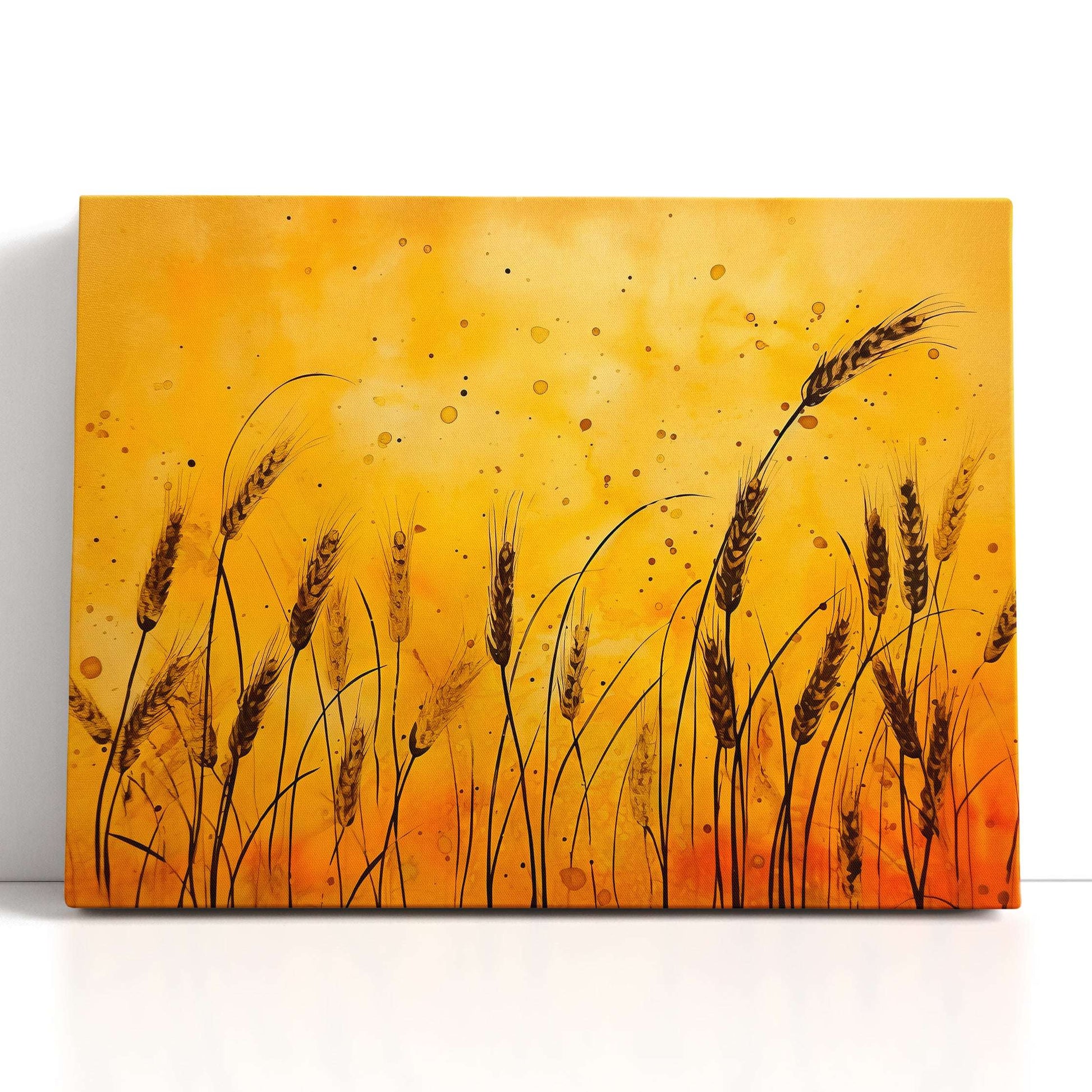 Autumn Wheat Fields in Golden Light - Canvas Print - Artoholica Ready to Hang Canvas Print