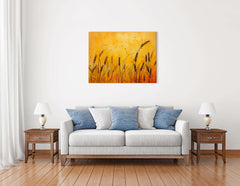 Autumn Wheat Fields in Golden Light - Canvas Print - Artoholica Ready to Hang Canvas Print