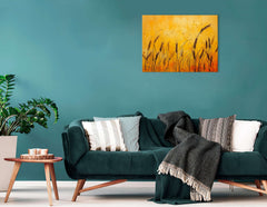 Autumn Wheat Fields in Golden Light - Canvas Print - Artoholica Ready to Hang Canvas Print