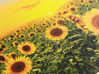 Sunflower Field Canvas Print, Sunset Landscape Wall Art, Bright Floral Decor, Large 3 Panel Sunflower Artwork, Vibrant Nature Canvas Print