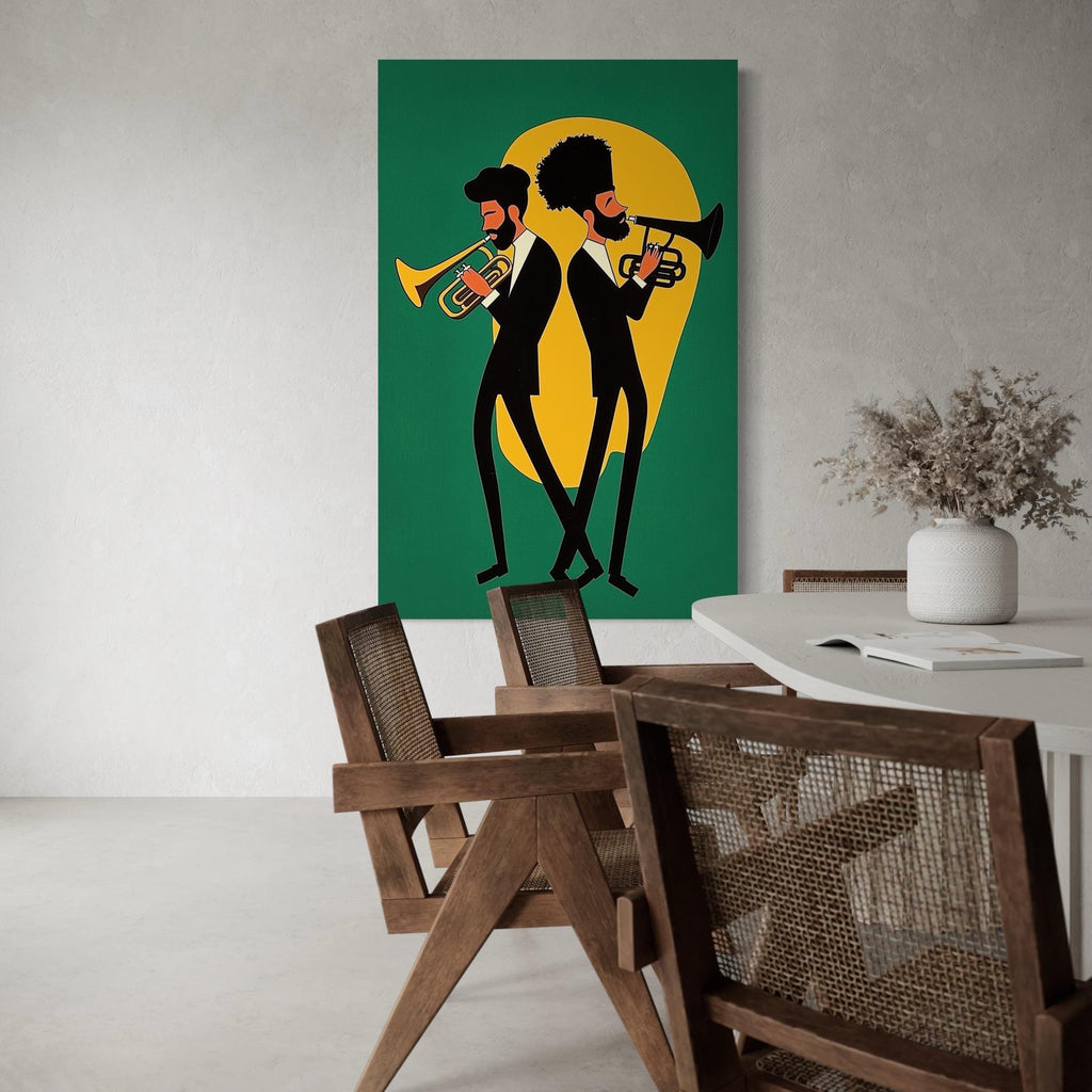 Trumpets Wall Art Jazz Music Print Colorful Music Poster Modern Fine Art Jazz Wall Décor Pop Poster Mid Century Music Gift Wall Art Trumpet