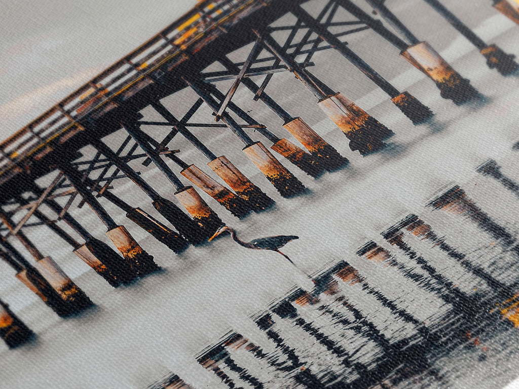 Cocoa Beach Pier Canvas Print, Extra Large Florida Ocean Wall Art, Large Coastal Wall Decor, Peaceful Sunset at the Pier, Beach House Decor