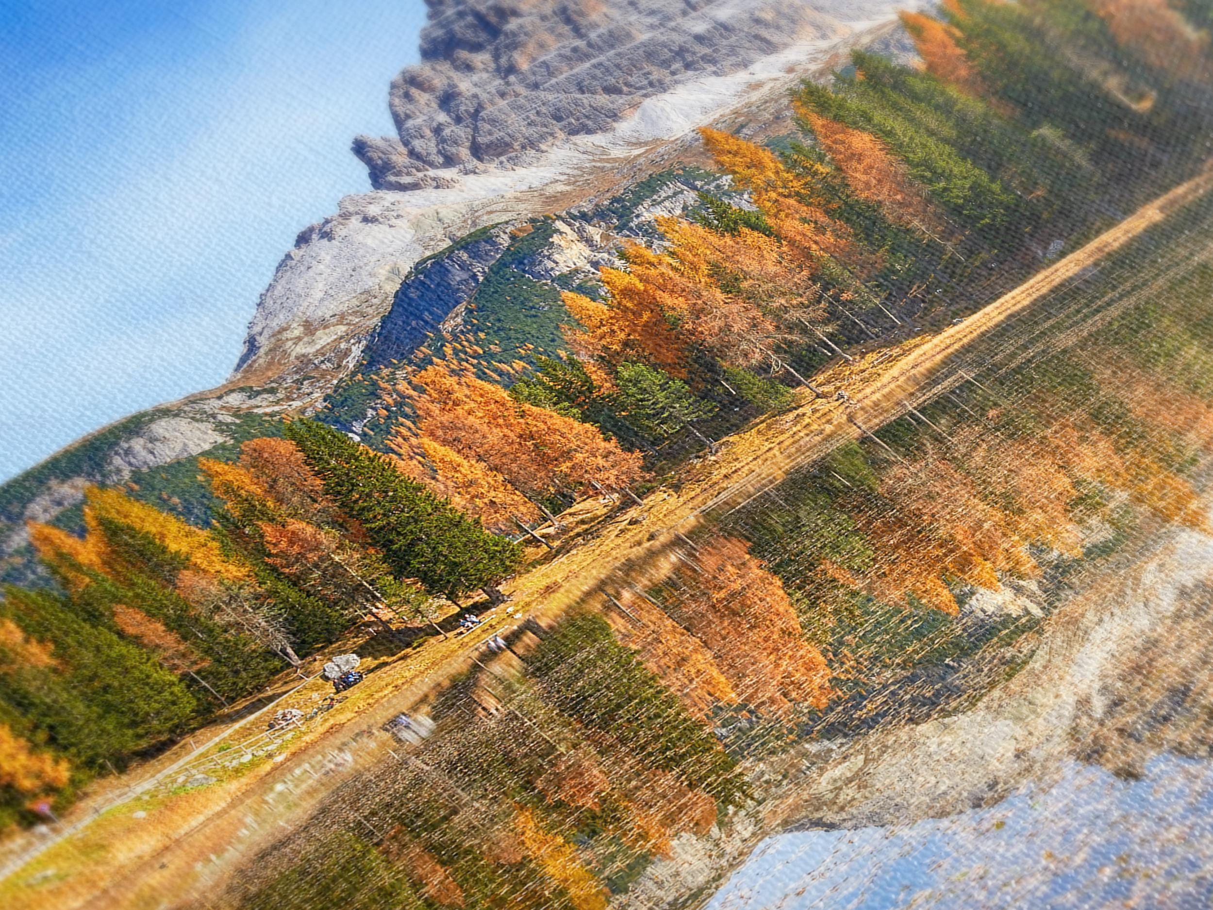 Italian Dolomites Print Autumn Landscape Wall Art Large Mountain Canvas Art Lake Canvas Print Nature Living Room Art Print Office Wall Decor