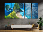 Kelingking Beach Canvas Print Coastal Manta Bay Artwork Nusa Penida Island Print Bali Seascape Wall Art Tropical Interior Decor Bali Artwork