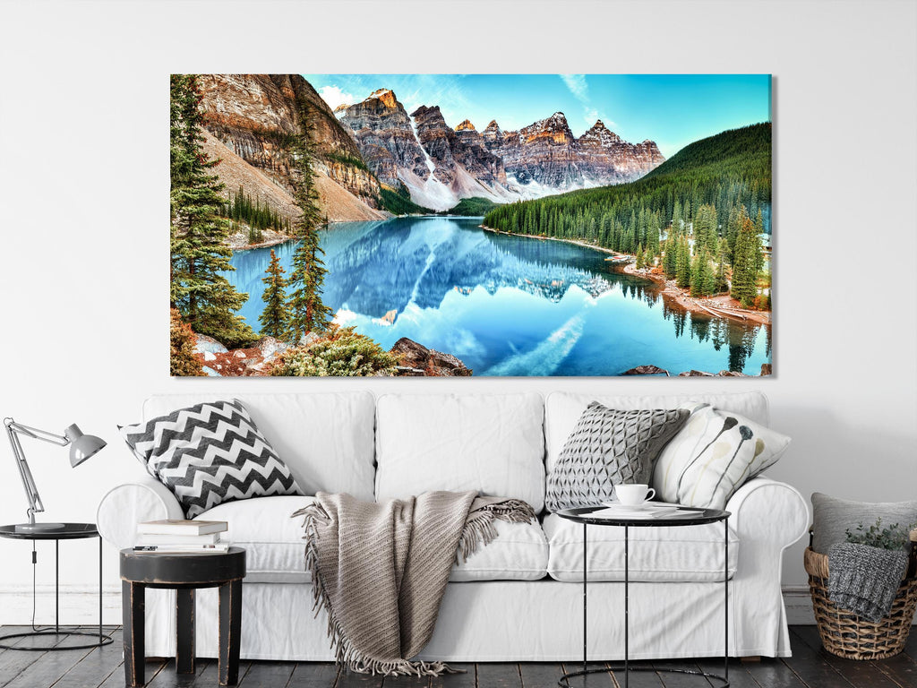 Moraine Lake Wall Art, Large Mountain and Lake Fine Art, Banff National Park Wall Art, Artwork for Living Room or Office Decor, Canada Art