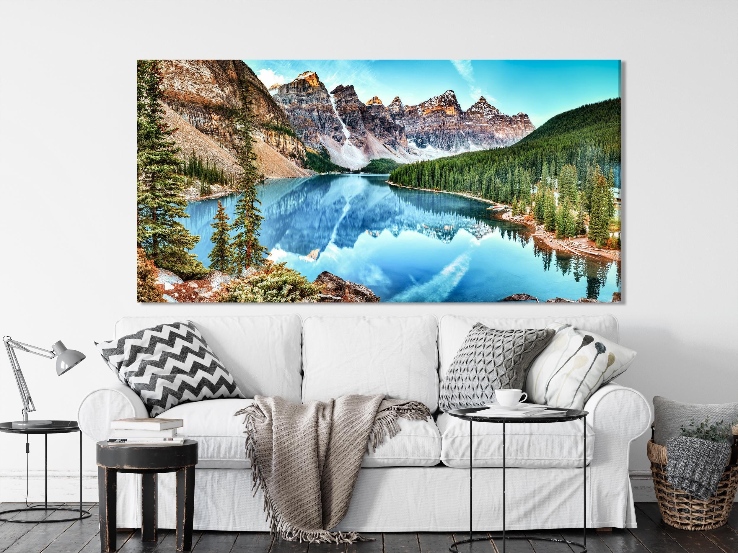 Moraine Lake Wall Art, Large Mountain and Lake Fine Art, Banff National Park Wall Art, Artwork for Living Room or Office Decor, Canada Art