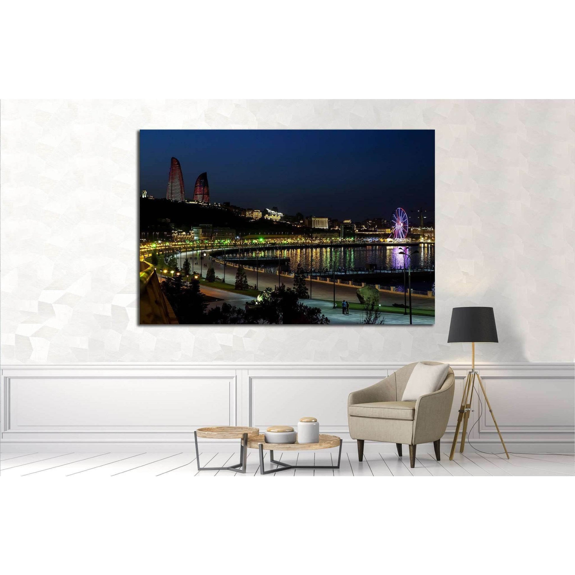 Baku Night old city №1569 Ready to Hang Canvas PrintCanvas art arrives ready to hang, with hanging accessories included and no additional framing required. Every canvas print is hand-crafted, made on-demand at our workshop and expertly stretched around 10