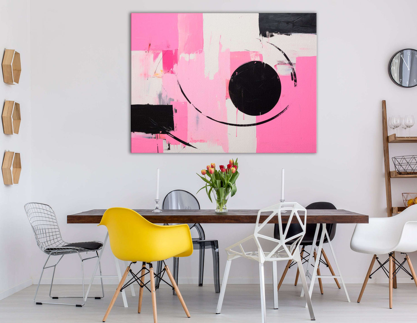 Ballet of Pink and Black - Canvas Print - Artoholica Ready to Hang Canvas Print