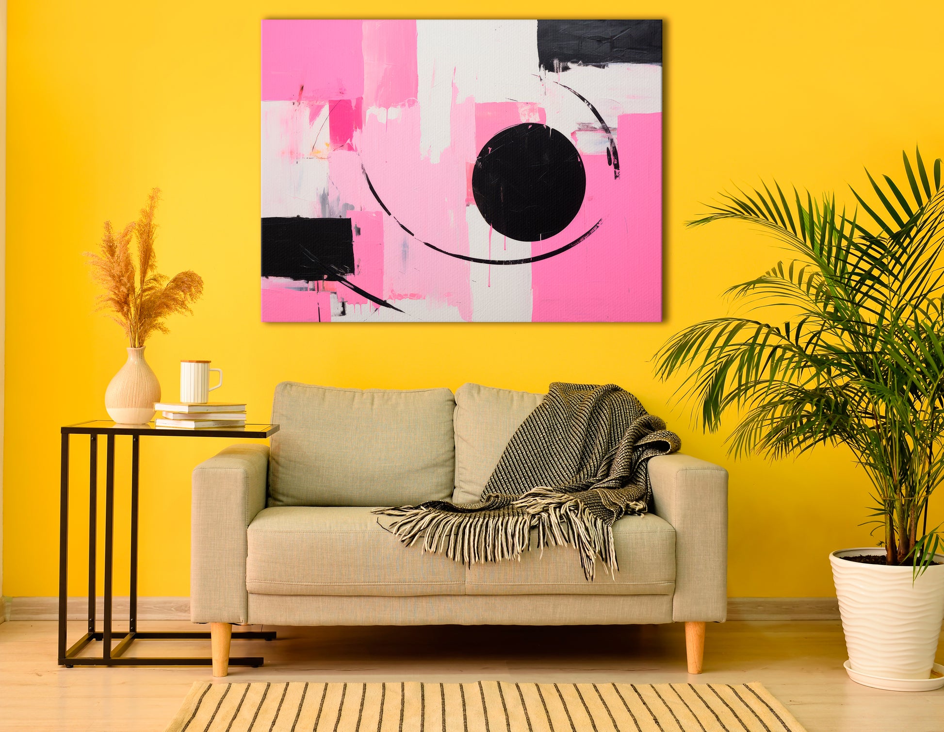 Ballet of Pink and Black - Canvas Print - Artoholica Ready to Hang Canvas Print