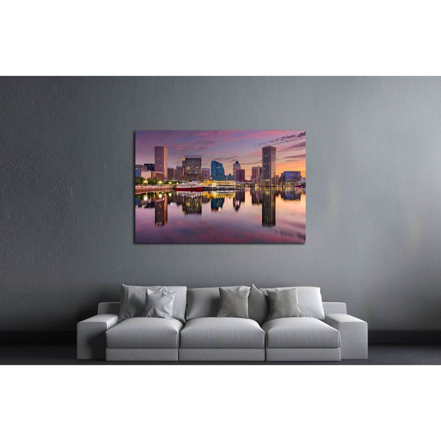 Baltimore, Maryland, USA skyline at the Inner Harbor №2410 Ready to Hang Canvas PrintCanvas art arrives ready to hang, with hanging accessories included and no additional framing required. Every canvas print is hand-crafted, made on-demand at our workshop