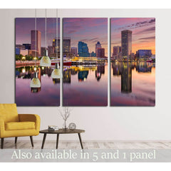 Baltimore, Maryland, USA skyline at the Inner Harbor №2410 Ready to Hang Canvas PrintCanvas art arrives ready to hang, with hanging accessories included and no additional framing required. Every canvas print is hand-crafted, made on-demand at our workshop
