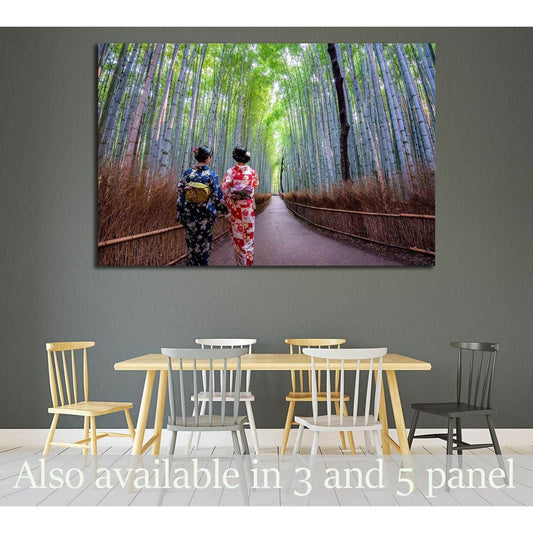 Bamboo forest of Arashiyama, Kyoto, Japan. Arashiyama is a district on the western outskirts of Kyoto №2002 Ready to Hang Canvas PrintCanvas art arrives ready to hang, with hanging accessories included and no additional framing required. Every canvas prin