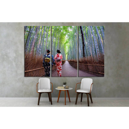 Bamboo forest of Arashiyama, Kyoto, Japan. Arashiyama is a district on the western outskirts of Kyoto №2002 Ready to Hang Canvas PrintCanvas art arrives ready to hang, with hanging accessories included and no additional framing required. Every canvas prin