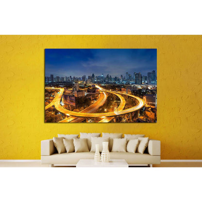 Bangkok cityscape №822 Ready to Hang Canvas PrintCanvas art arrives ready to hang, with hanging accessories included and no additional framing required. Every canvas print is hand-crafted, made on-demand at our workshop and expertly stretched around 100%