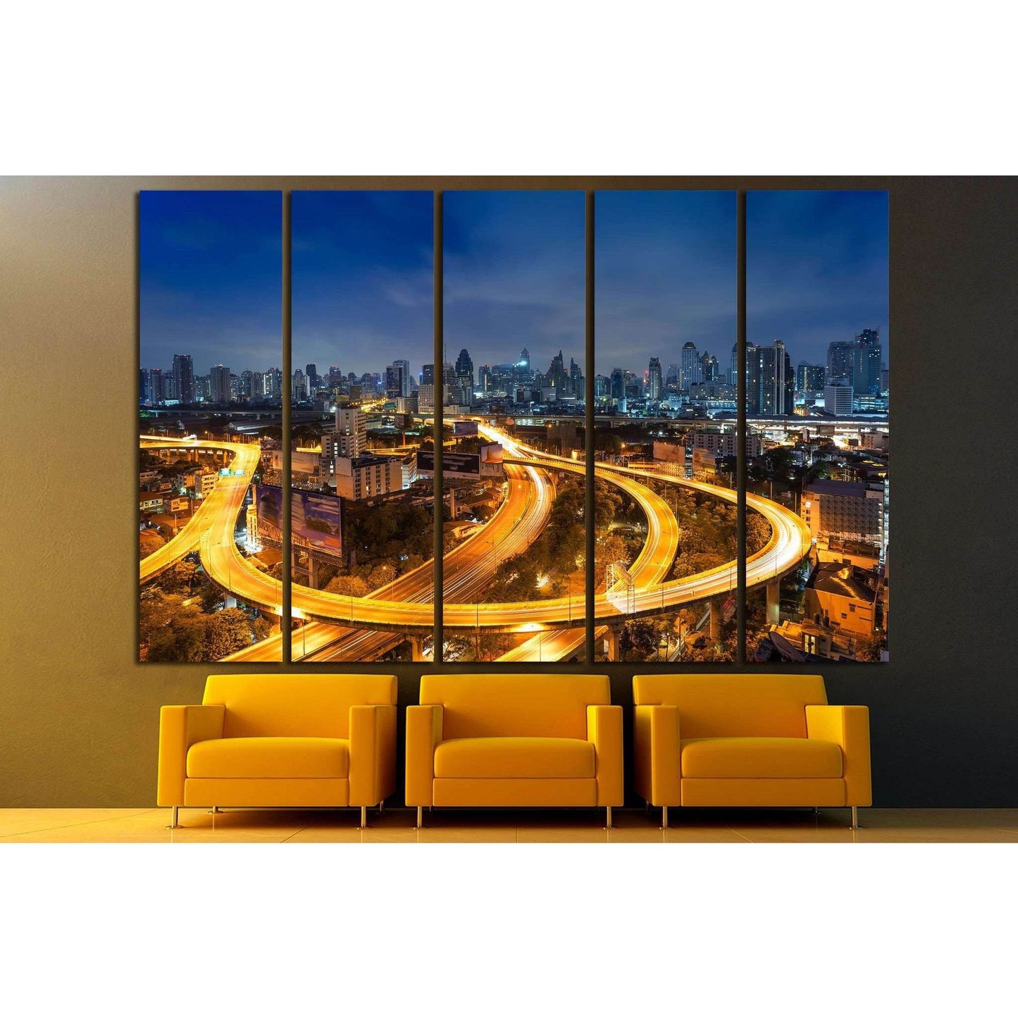 Bangkok cityscape №822 Ready to Hang Canvas PrintCanvas art arrives ready to hang, with hanging accessories included and no additional framing required. Every canvas print is hand-crafted, made on-demand at our workshop and expertly stretched around 100%