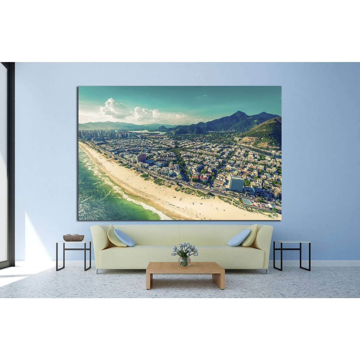 Barra da Tijuca Beach, Rio de Janeiro, Brazil №1200 Ready to Hang Canvas PrintCanvas art arrives ready to hang, with hanging accessories included and no additional framing required. Every canvas print is hand-crafted, made on-demand at our workshop and ex