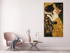 The Kiss: Cat Version Wall Art - Gustav Klimt inspired Artwork, Modern Cat Wall Art, Cat Canvas Art, Cat Lover Gift Idea, Large Cat Painting