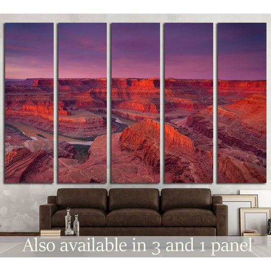 Beautiful Dead Horse Point vista during a dramatic sunrise №1972 Ready to Hang Canvas PrintCanvas art arrives ready to hang, with hanging accessories included and no additional framing required. Every canvas print is hand-crafted, made on-demand at our wo