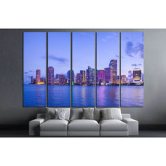 Beautiful Miami Florida skyline №1107 Ready to Hang Canvas PrintCanvas art arrives ready to hang, with hanging accessories included and no additional framing required. Every canvas print is hand-crafted, made on-demand at our workshop and expertly stretch