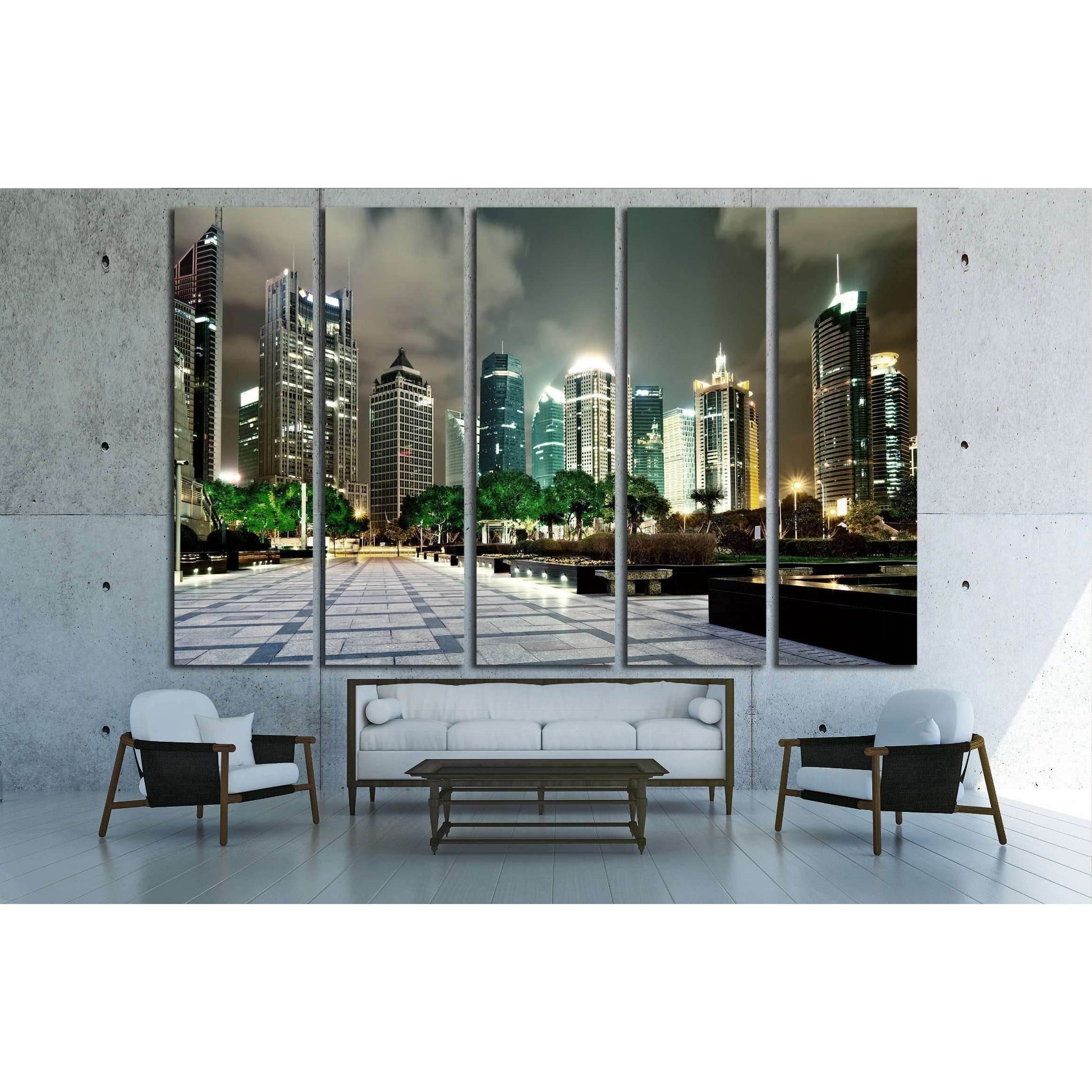 beautiful night scene in shanghai financial center №2238 Ready to Hang Canvas PrintCanvas art arrives ready to hang, with hanging accessories included and no additional framing required. Every canvas print is hand-crafted, made on-demand at our workshop a