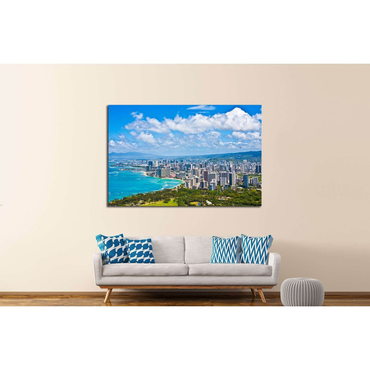 Beautiful Skyline of Oahu,Hawaii №2250 Ready to Hang Canvas PrintCanvas art arrives ready to hang, with hanging accessories included and no additional framing required. Every canvas print is hand-crafted, made on-demand at our workshop and expertly stretc