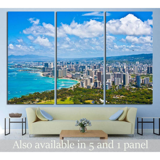 Beautiful Skyline of Oahu,Hawaii №2250 Ready to Hang Canvas PrintCanvas art arrives ready to hang, with hanging accessories included and no additional framing required. Every canvas print is hand-crafted, made on-demand at our workshop and expertly stretc