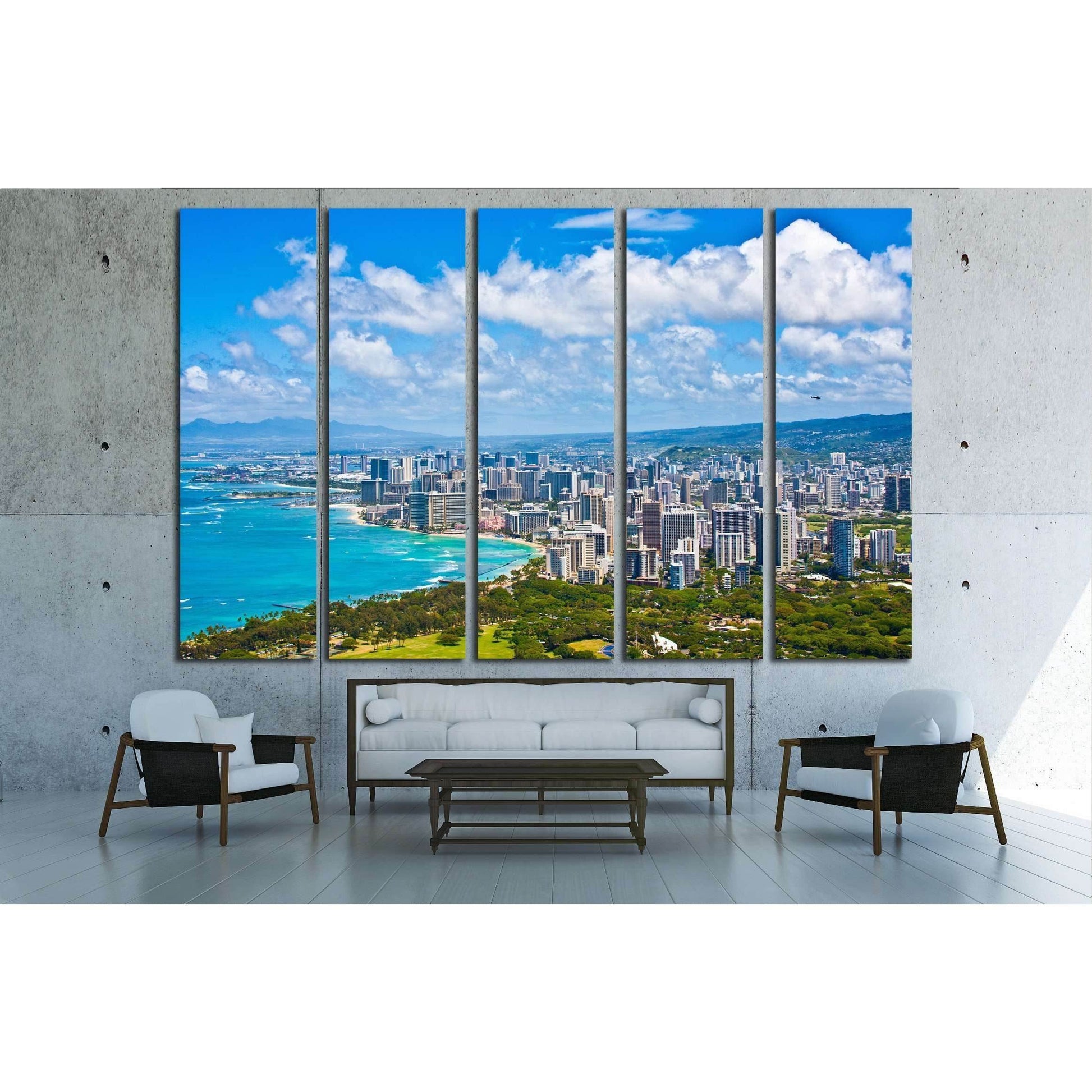 Beautiful Skyline of Oahu,Hawaii №2250 Ready to Hang Canvas PrintCanvas art arrives ready to hang, with hanging accessories included and no additional framing required. Every canvas print is hand-crafted, made on-demand at our workshop and expertly stretc