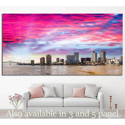 Beautiful sunset over New Orleans, Lousiana №1111 Ready to Hang Canvas PrintCanvas art arrives ready to hang, with hanging accessories included and no additional framing required. Every canvas print is hand-crafted, made on-demand at our workshop and expe