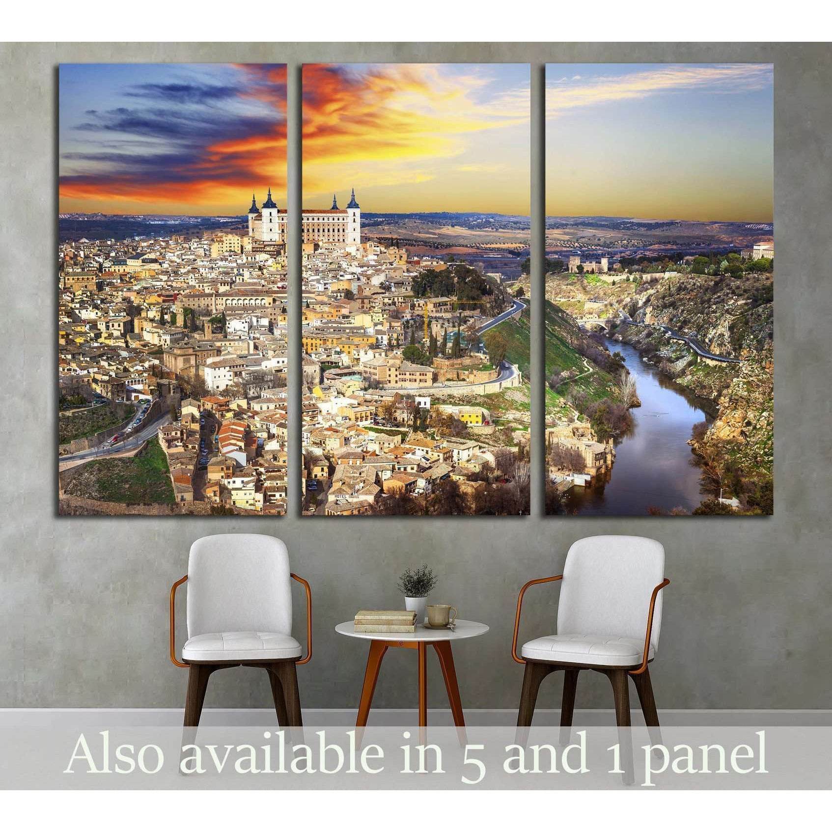 beautiful sunset over old Toledo, Spain №1694 Ready to Hang Canvas PrintCanvas art arrives ready to hang, with hanging accessories included and no additional framing required. Every canvas print is hand-crafted, made on-demand at our workshop and expertly